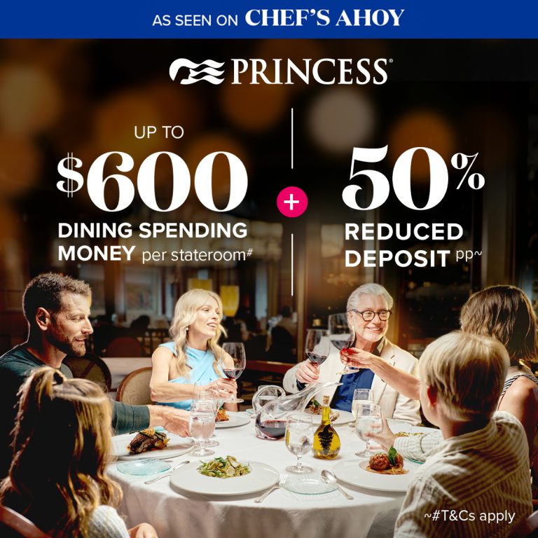 Princess Cruises Deals Ahoy | Up to $600 Dining Money