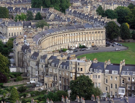 1. Royal Crescent from the air.