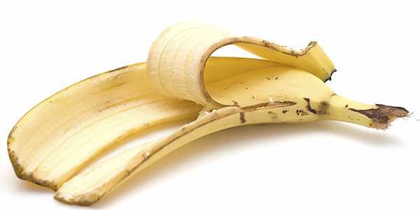 Banana on white background