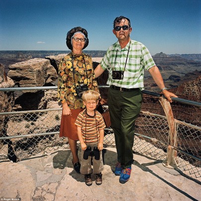 A family at South Rim, Grand Canyon National Park, Arizon in 1980. Photo copyright Roger Minick