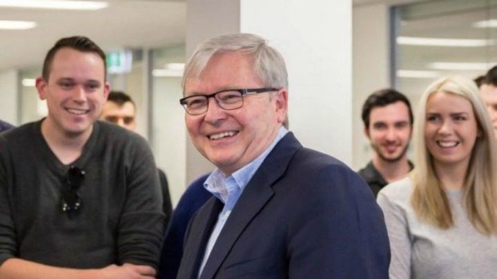 Kevin Rudd had this to say about Malcolm Turnbull to young Labor ...