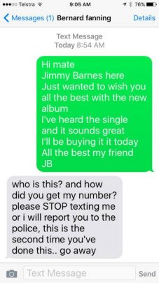 jimmy barnes text message