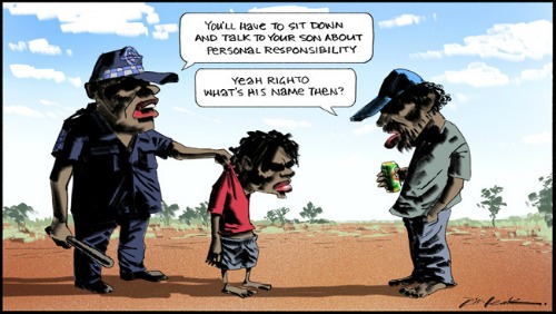 The cartoon by Bill Leak published in the Australian. 