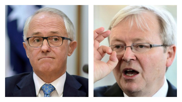 The bad blood between Kevin Rudd and Malcolm Turnbull continues ...