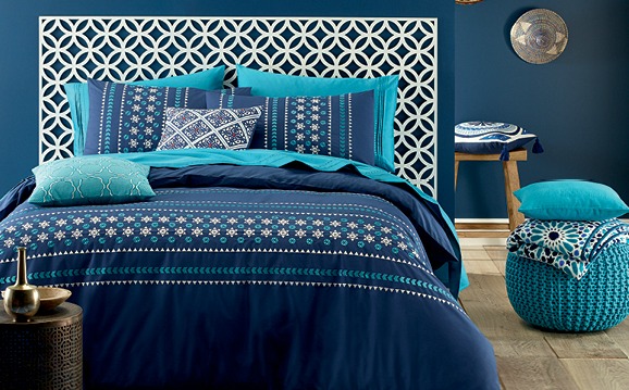 aldi blue decor set