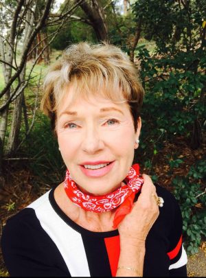 A neckerchief worn with a crew neck will blend the crew neckline with the neck. Photo courtesy Margaret Woodberry.