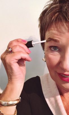 Shape brows with a combination of pencil and brow fibres. Photo courtesy Margaret Woodberry.