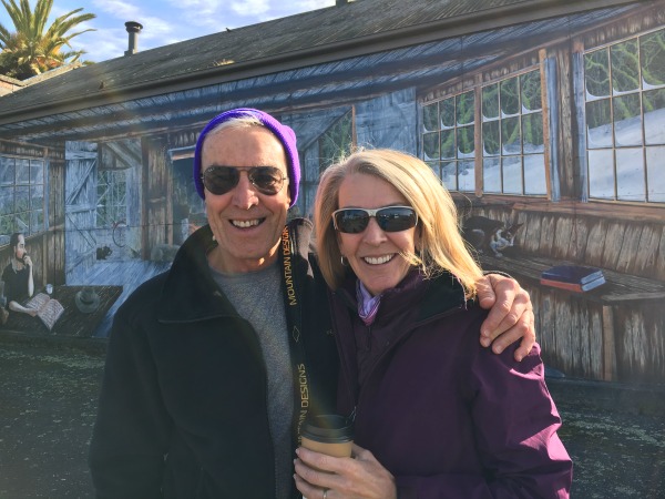 Ian and Jane take a moment to enjoy the much-needed sunshine. 