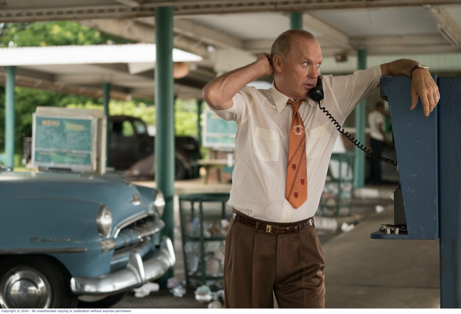 Michael Keaton plays Ray Kroc, the founder of McDonald's.