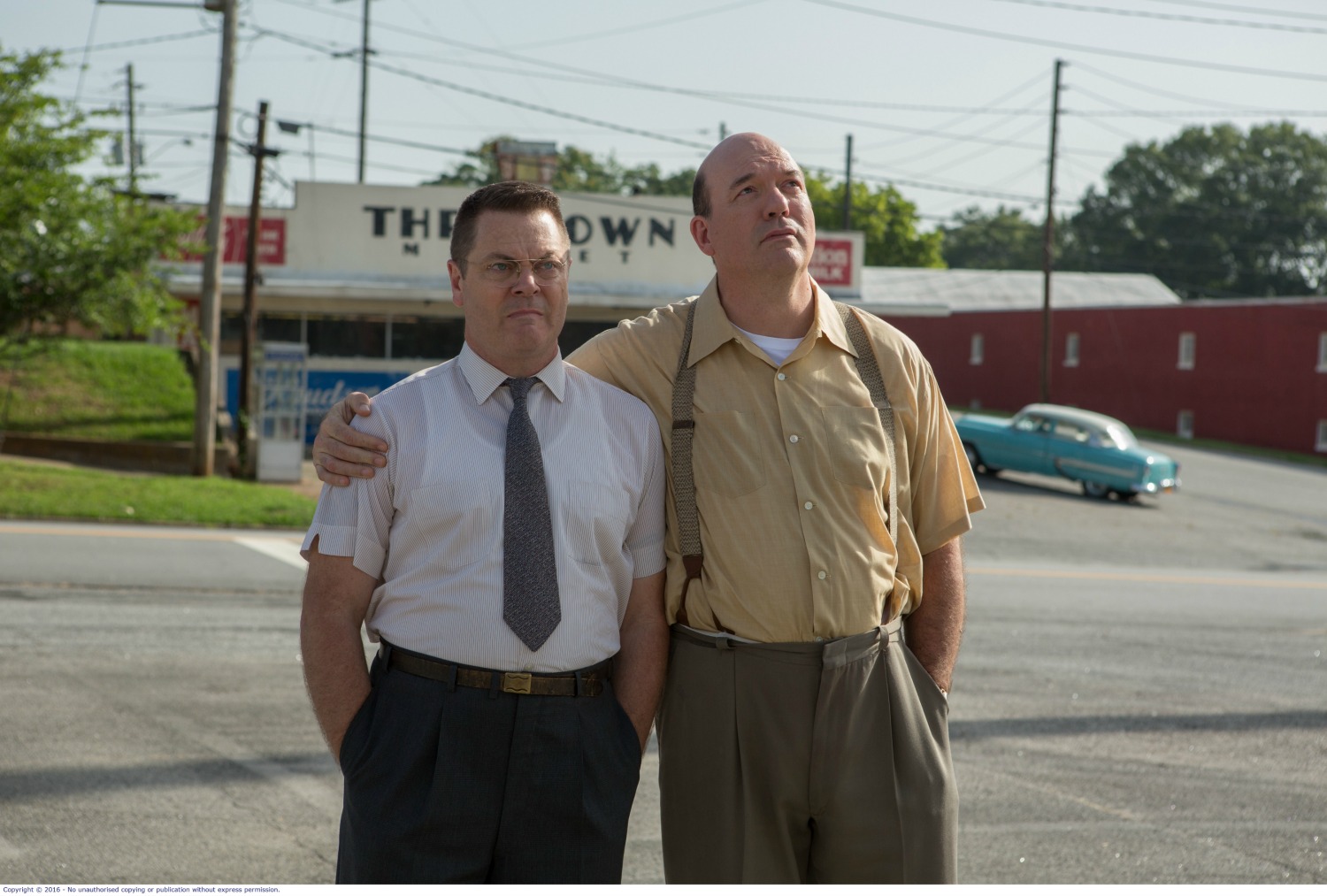 Nick Offerman and John Carroll Lynch in a scene from The Founder.