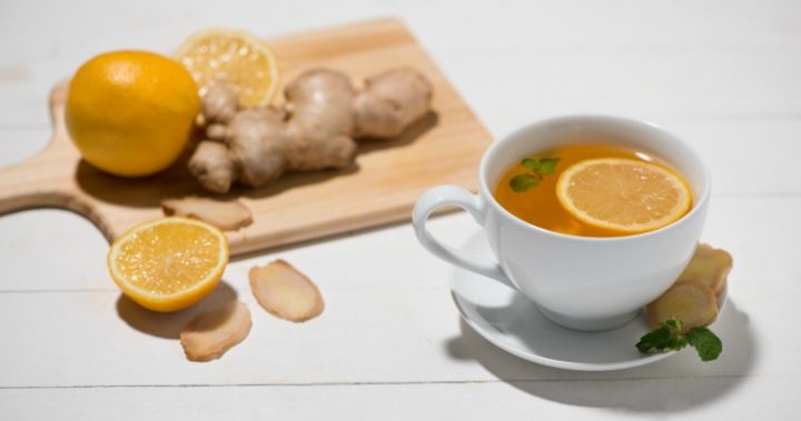 Make your own ginger tea at home.