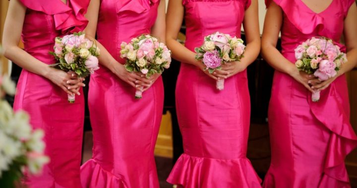 Bridesmaid takes hilarious pics doing everyday things in her dress - Starts at 60 Bridesmaid takes hilarious pics doing everyday things in her dress - Starts at 60