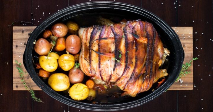 Delicious maple bacon roast chicken - Starts at 60