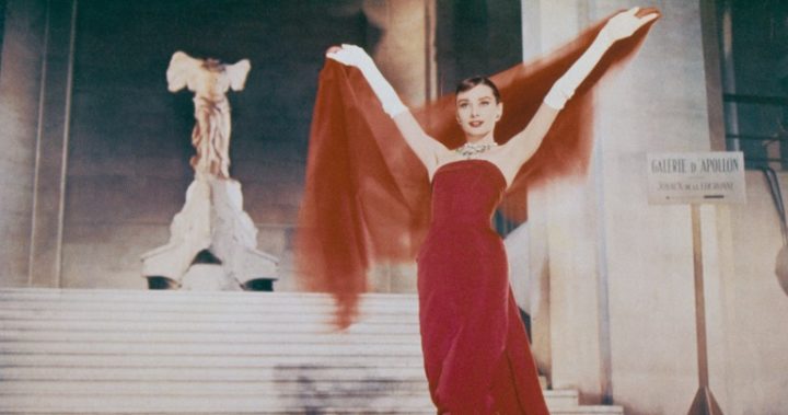 audrey hepburn red dress Audrey Hepburn in Red Dress Wall Art Canvas, 12x8 in (0.75 in Thick)