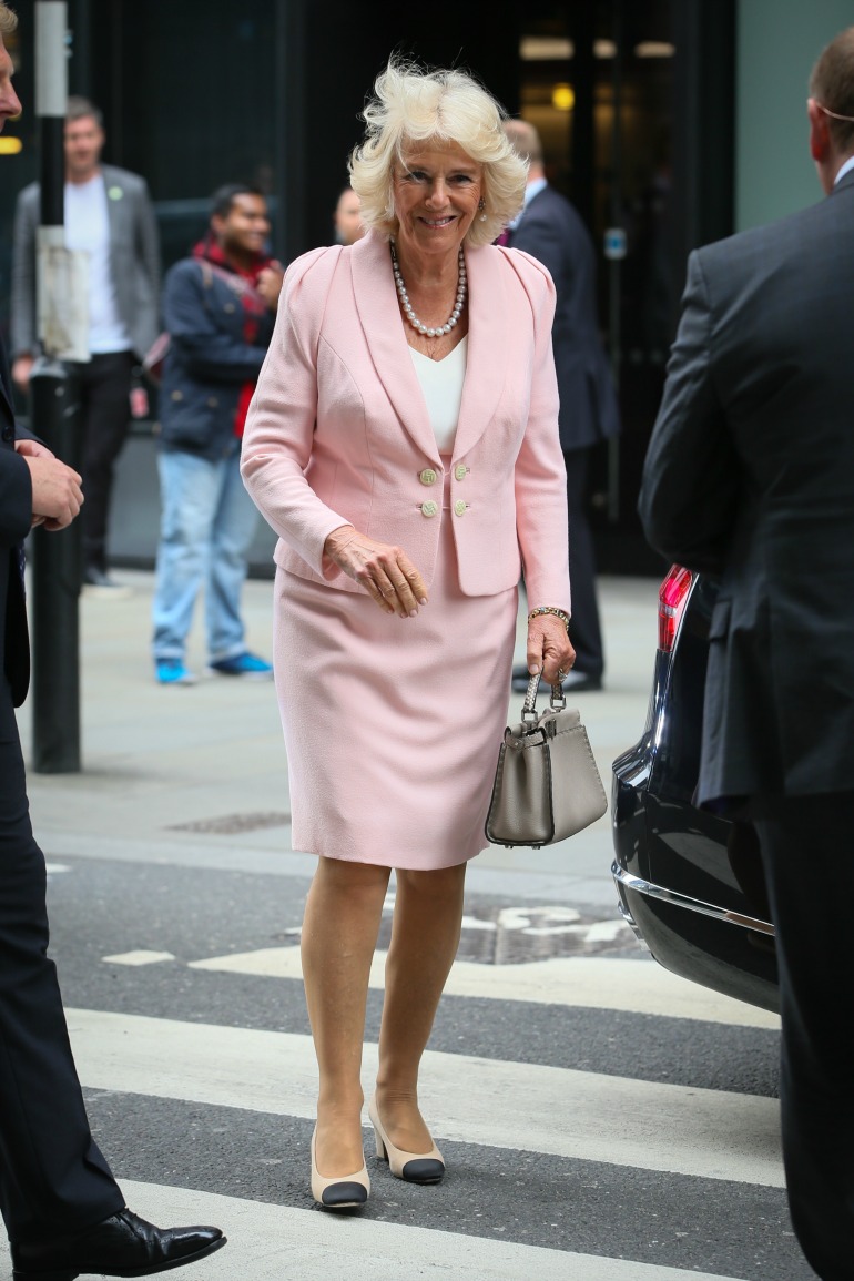 The Duchess of Cornwall, 70, was the picture of elegance as she stepped out in a pale pink suit. Source: Getty 