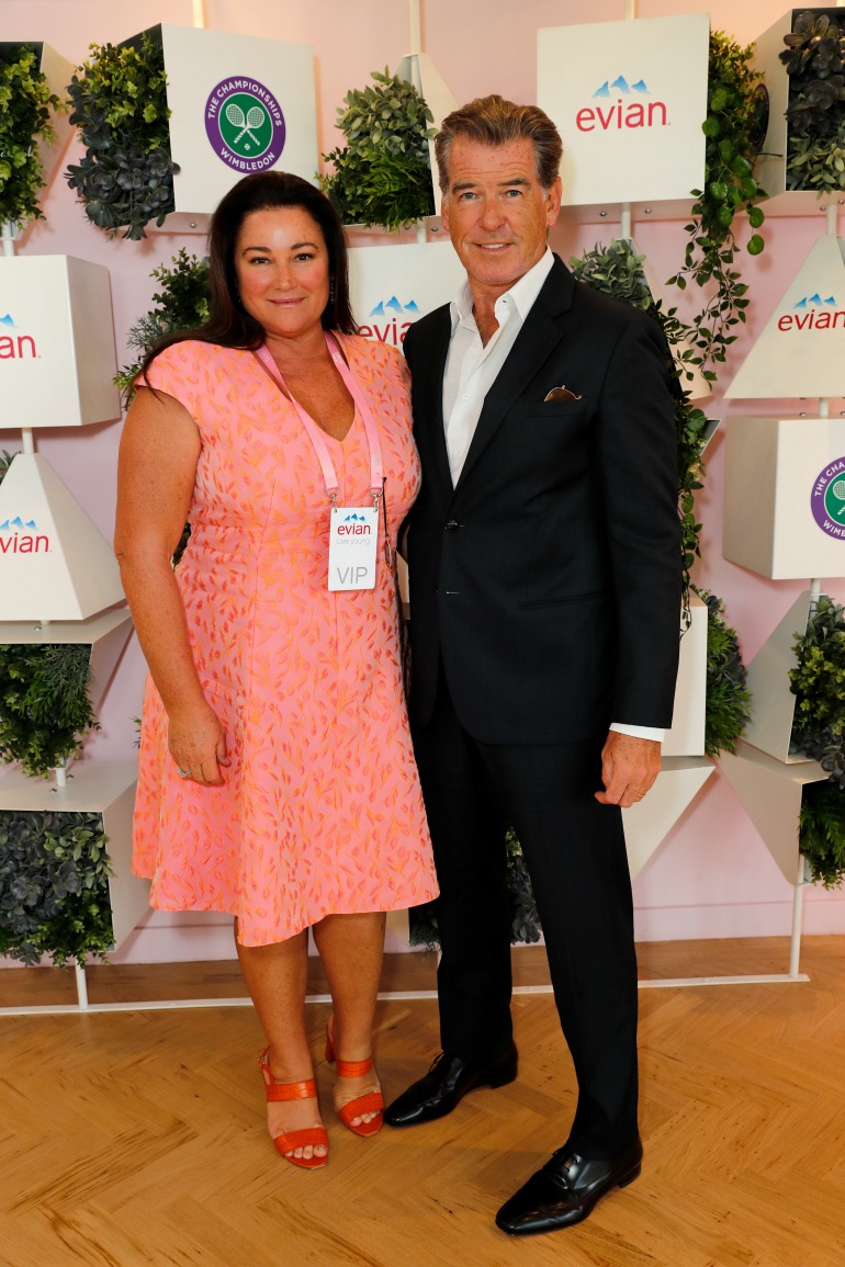 The loved-up dup beamed as they posed together at Wimbledon in London on Friday. Source: Getty