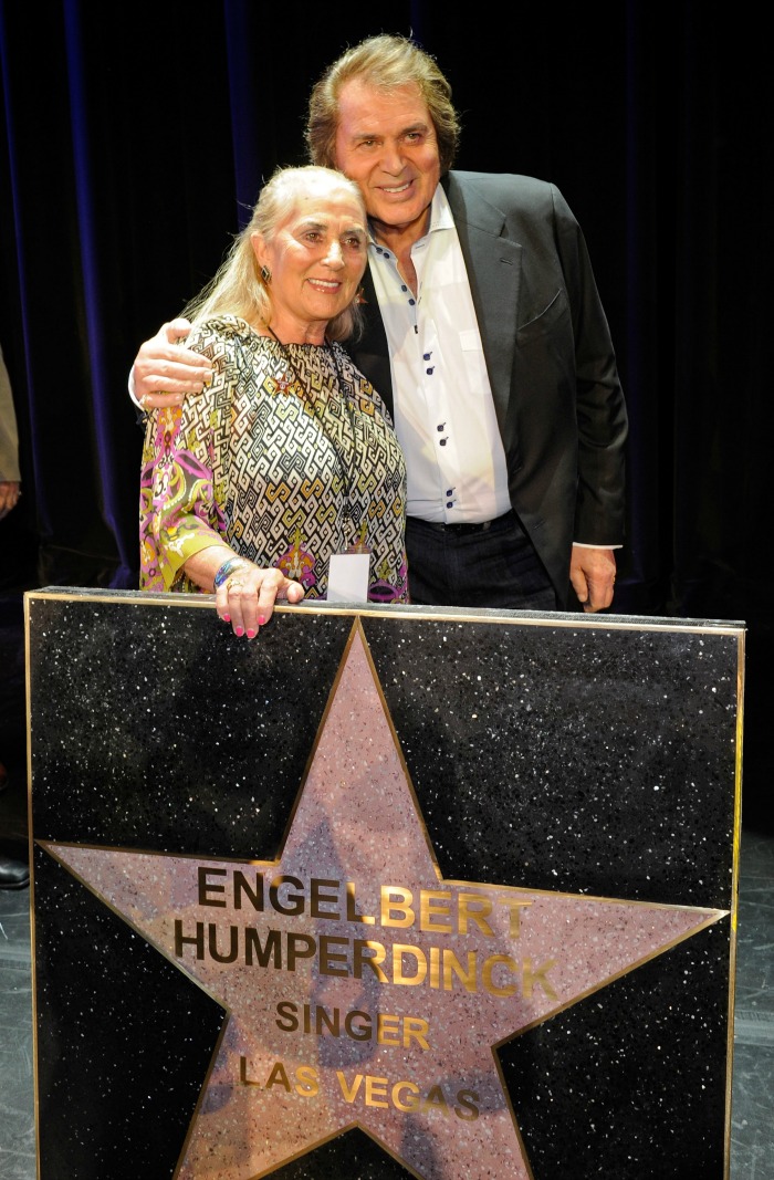 Singer Engelbert Humperdinck with his wife in July 2011. Source: Getty.