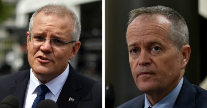 Leader of the Liberal Party, Scott Morrison and Labor leader Bill Shorten. Source: Getty Images