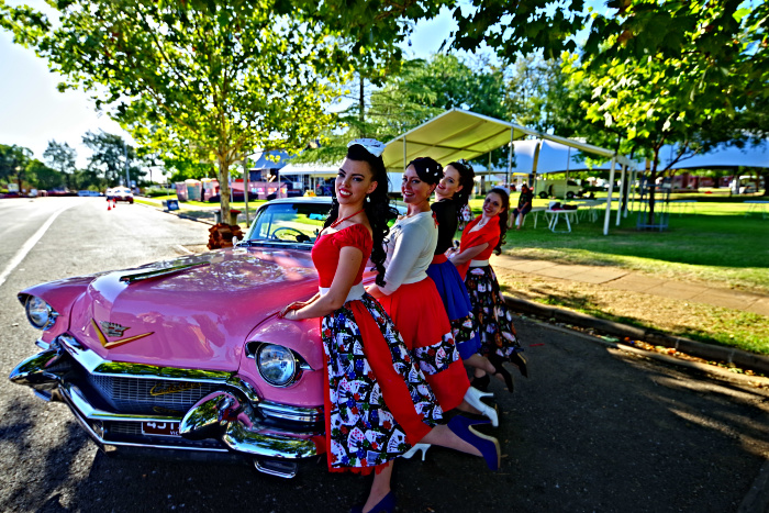 Elvis fans dress to the nines at the Parkes Elvis Festival. 