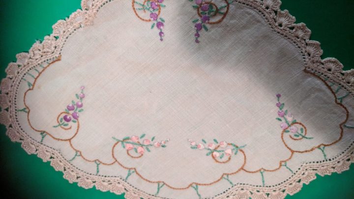 Lyn chose to repair her mother's doily instead of throwing it away. Source: Lyn Fletcher