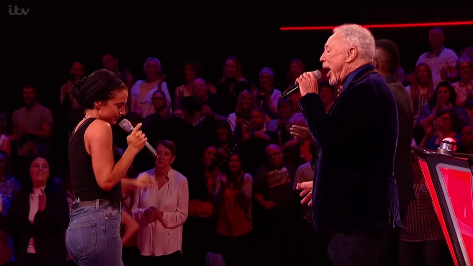 Third time's a charm! Tom Jones mesmerises audience with haunting duet -  Starts at 60