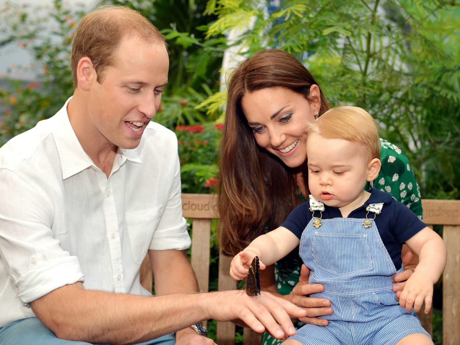 Prince William with his wife Catherine and baby Prince George. Source: Getty.