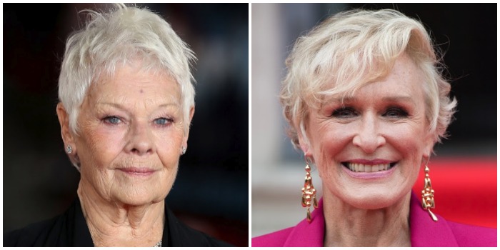 Judi Dench's close-cropped grey hairstyle is iconic. Source: Getty.