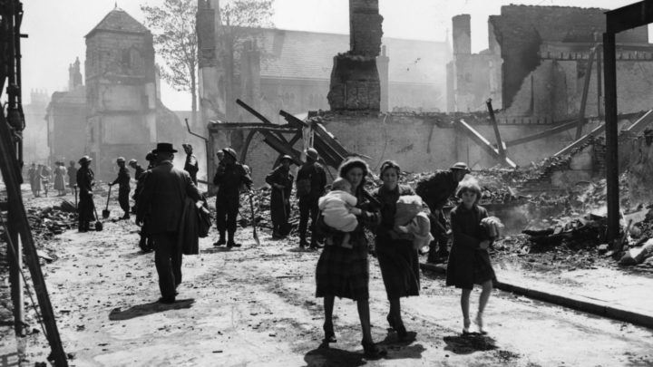 Like many, Violet and her family were left homeless after bombings around her home during World War II. Source: Getty Images