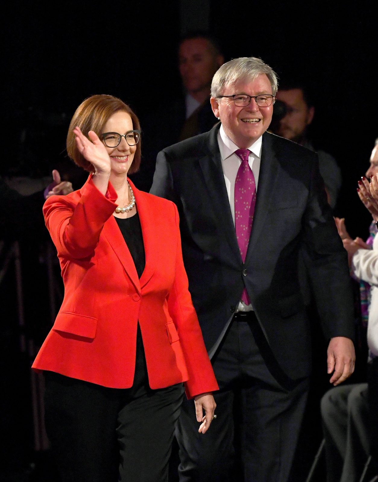 What spill? Rudd and Gillard put their differences aside to promote Shorten.