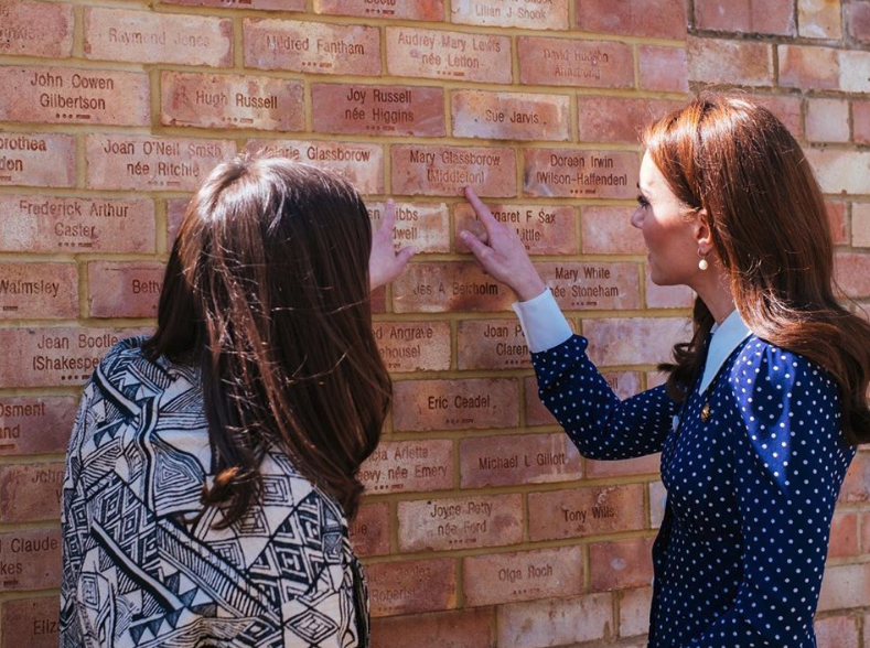 The duchess' grandmother and great aunt have been honoured on a memorial wall. Source: Instagram/Kensington Royal.