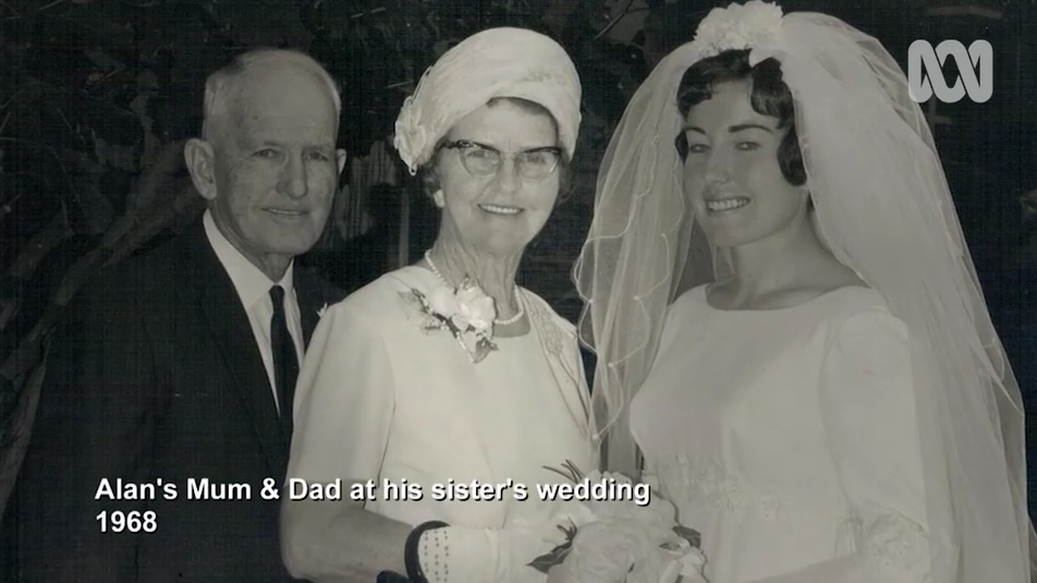 Alan's parents at his sister's wedding. Source: ABC/Anh's Brush With Fame.