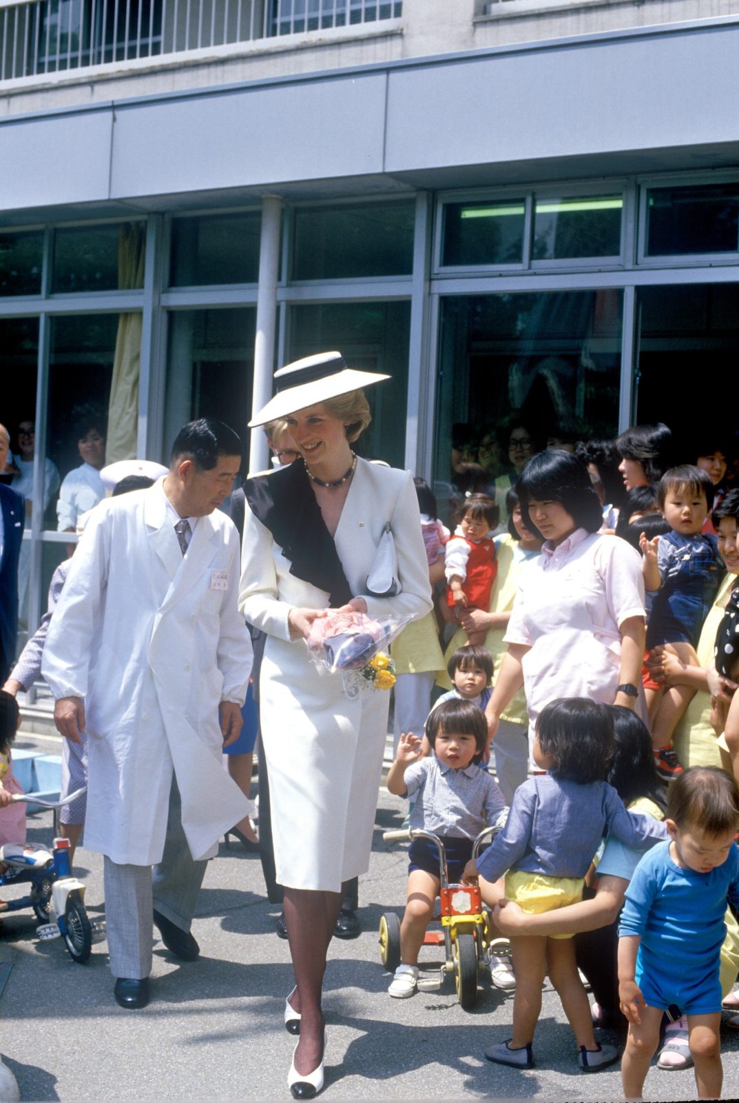 Princess Diana on a visit to Japan in May 1986. Source: Getty