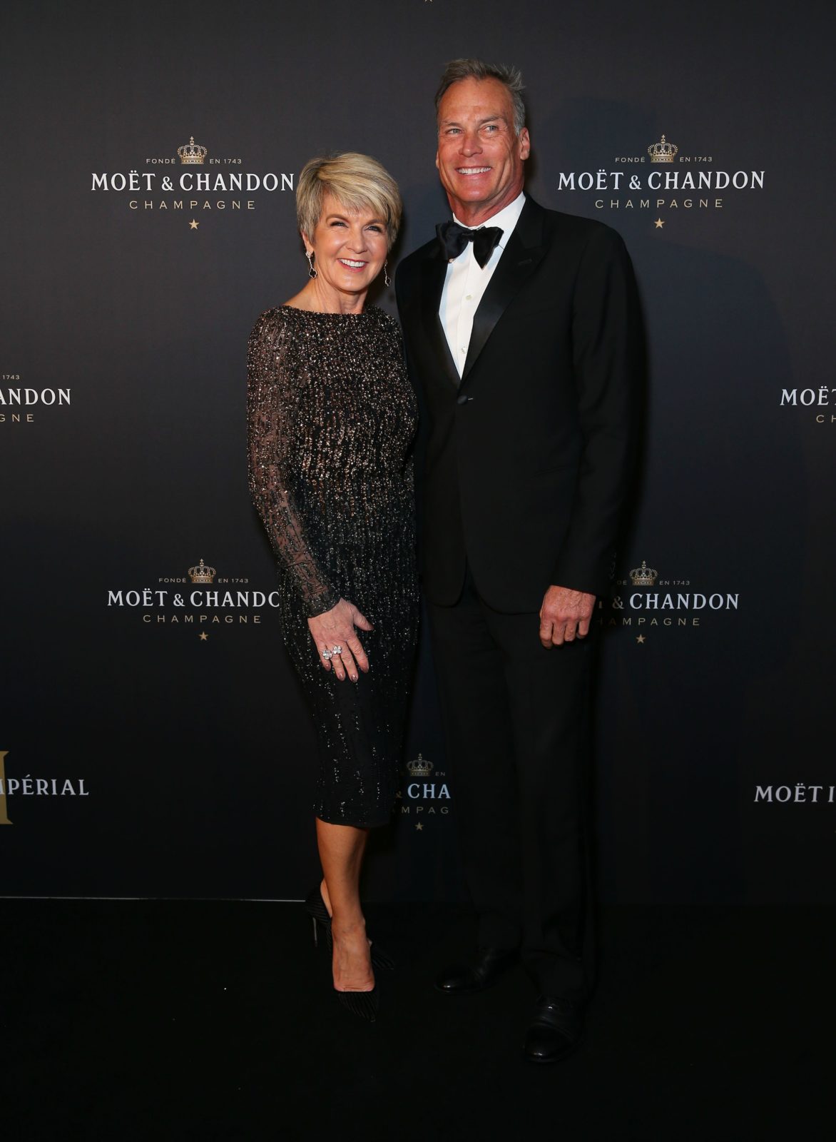 Julie Bishop showed off her incredible figure in the tight gown. Source: Getty.