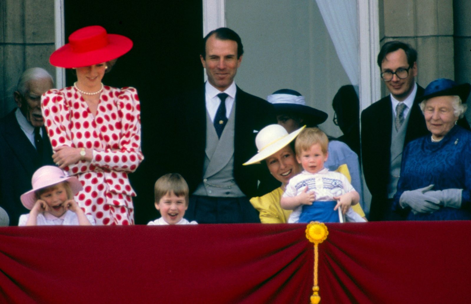 Prince Harry's Trooping the Colour outfit in 1986.