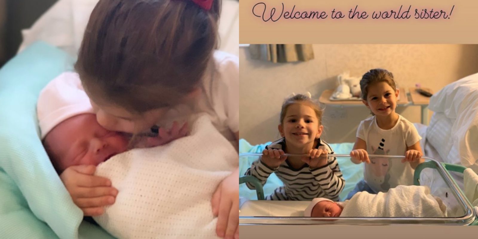 Ivy and Indi looked besotted with their baby sister. Source: Instagram/Candice Warner.