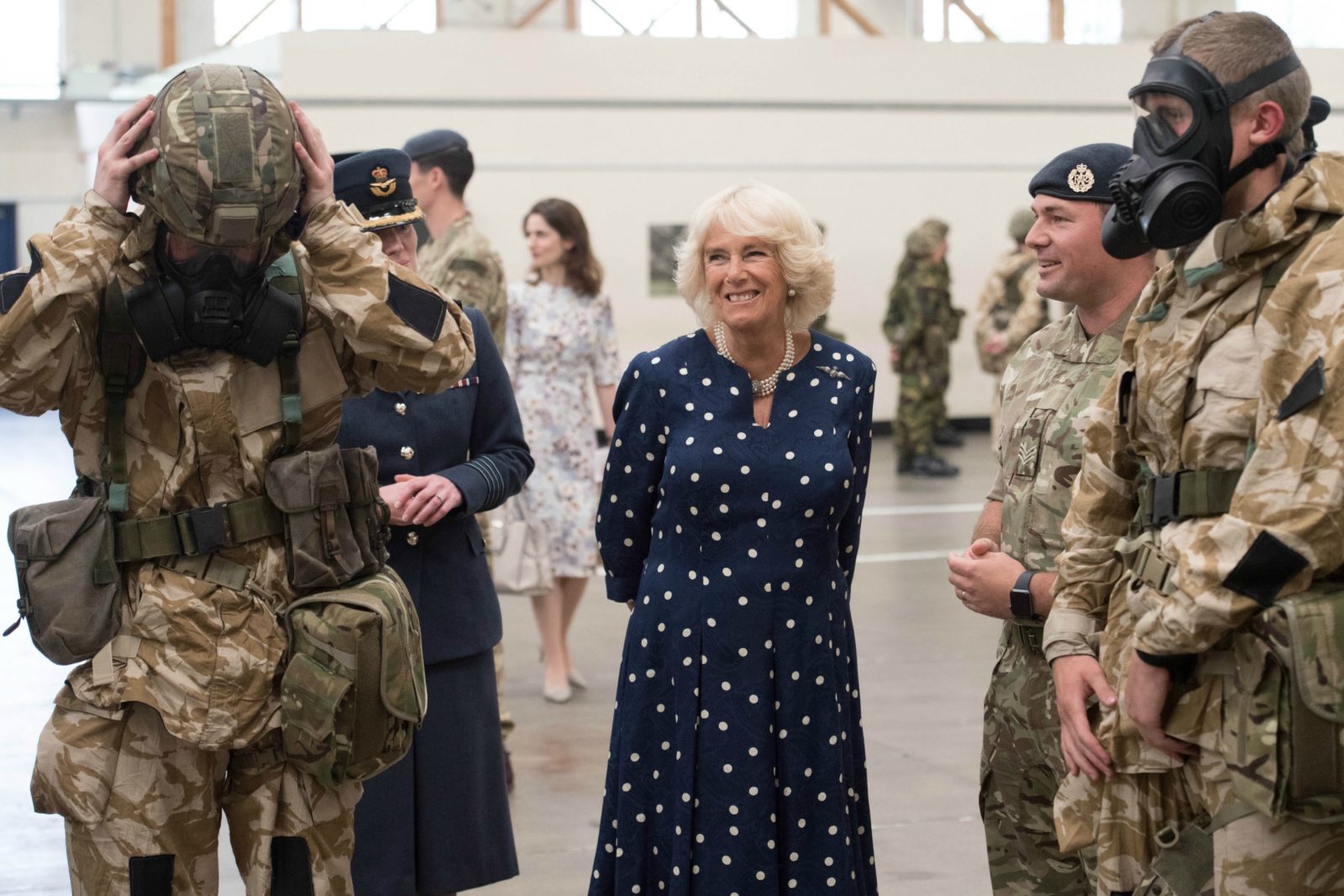 The Duchess of Cornwall flashed a beaming smile on the outing. Source: Getty.