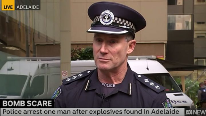 Police bomb squad called as explosives found on busy Adelaide street ...