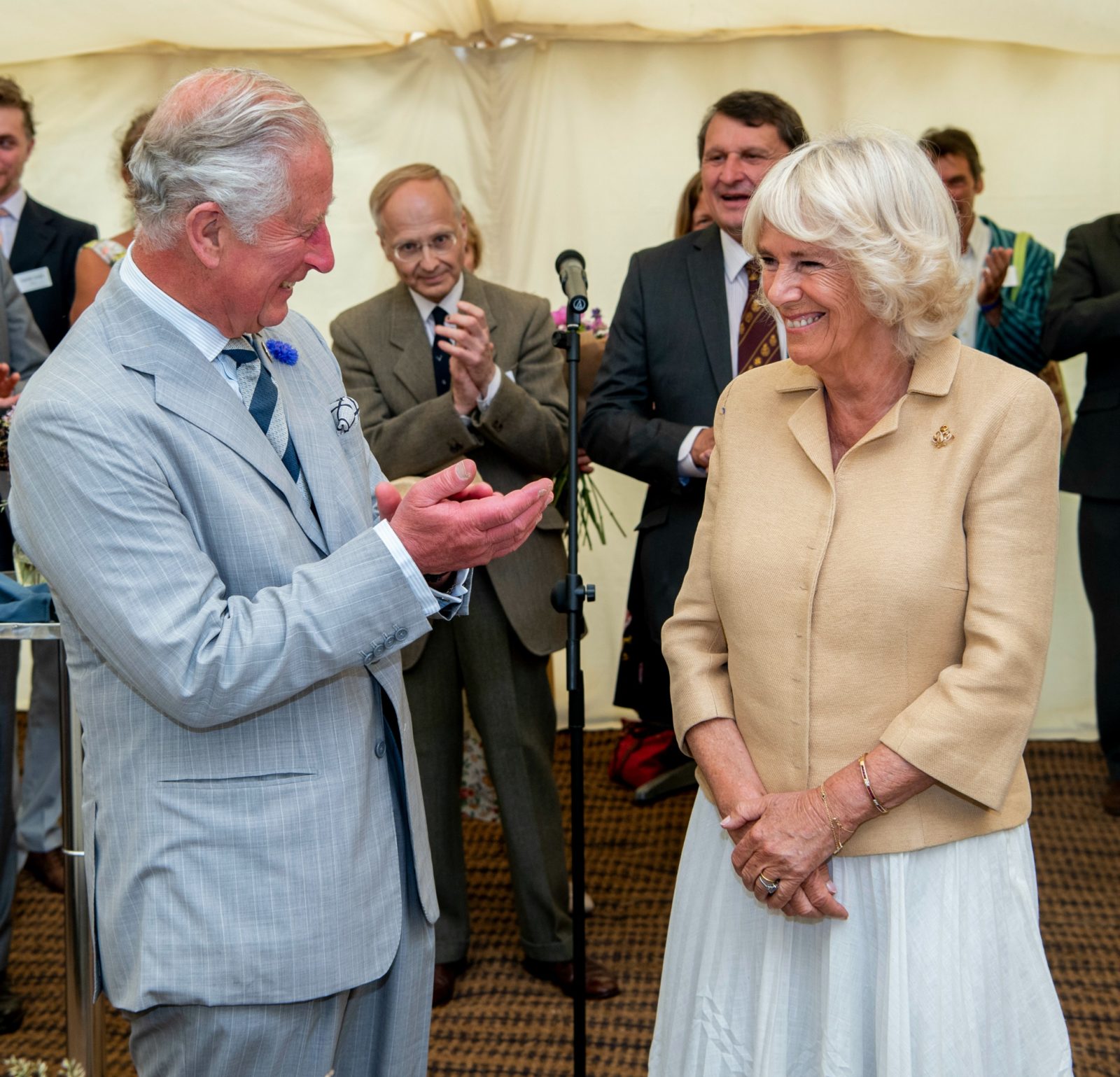 Prince Charles sang and gave a speech to his wife. Source: Getty.