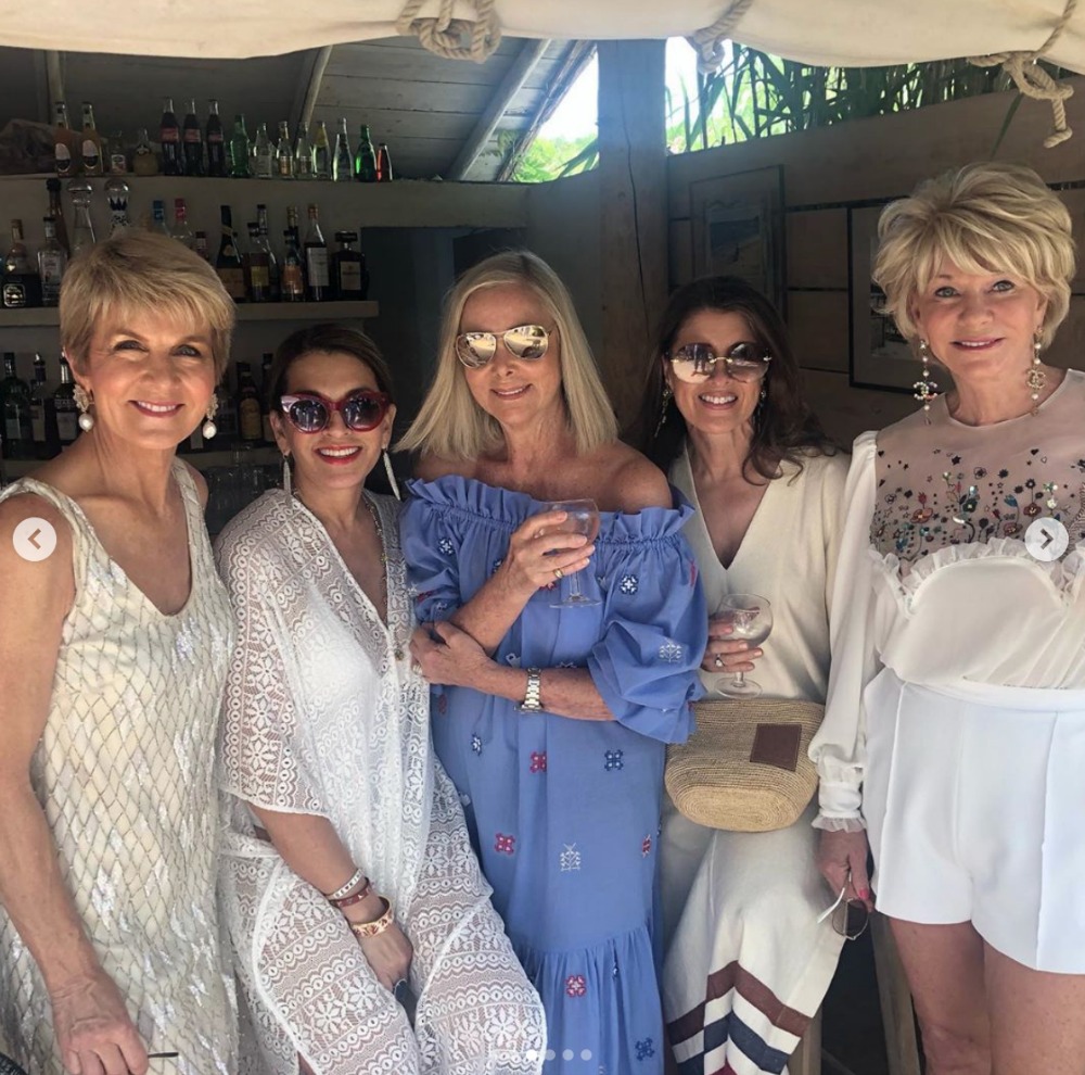 Julie Bishop joined a group of friends on the glam holiday. Source: Instagram/Julie Bishop.