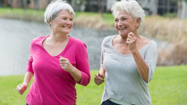 Exercising with a friend is one of the most effective ways to stick to your fitness routine. Source: Getty