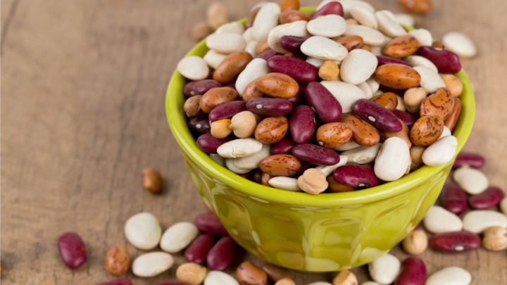 Plant-based proteins, such as beans, chickpeas and nuts, are great for e. Source: Getty