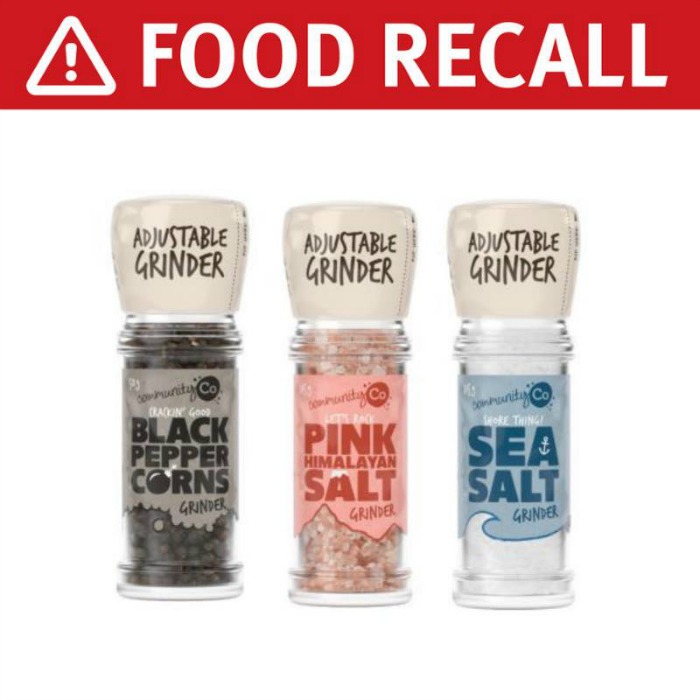 Salt and pepper recall IGA the Community Co