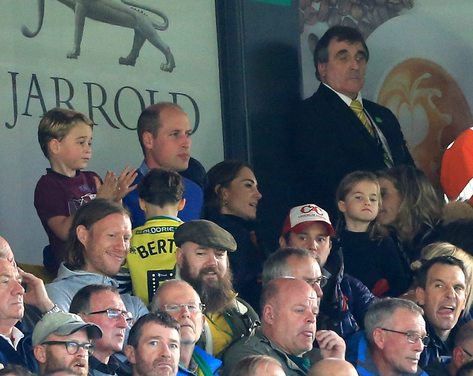 Prince George joined his dad Prince William to watch Aston Villa win. Source: Getty.