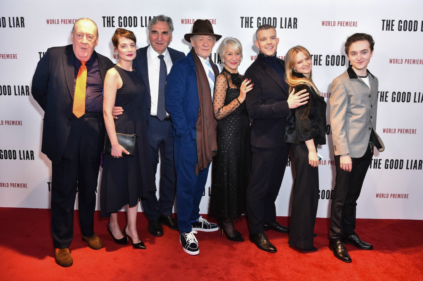 Ian McKellen and Helen Mirren were joined by Jim Carter, Russell Tovey and more of their co-stars in London. Source: Getty.