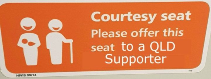 Courtesy seat sign