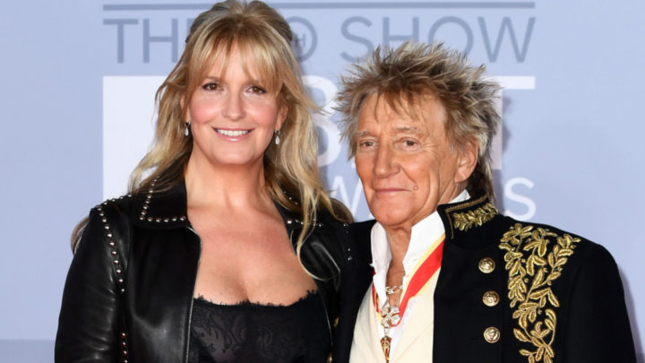 Penny Lancaster turns up the heat in sheer lace gown alongside Rod ...