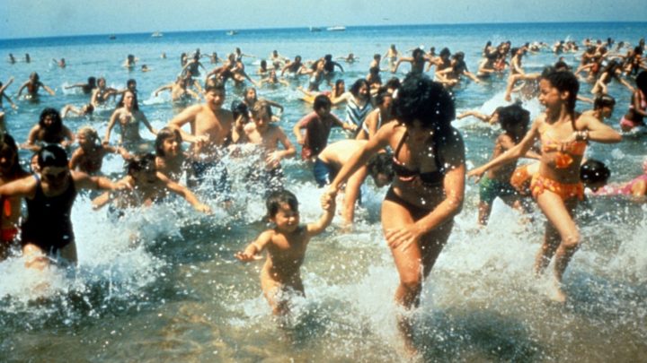 The release of Jaws in 1975 scared swimmers, including Linda, away from the ocean. Source: Getty Images