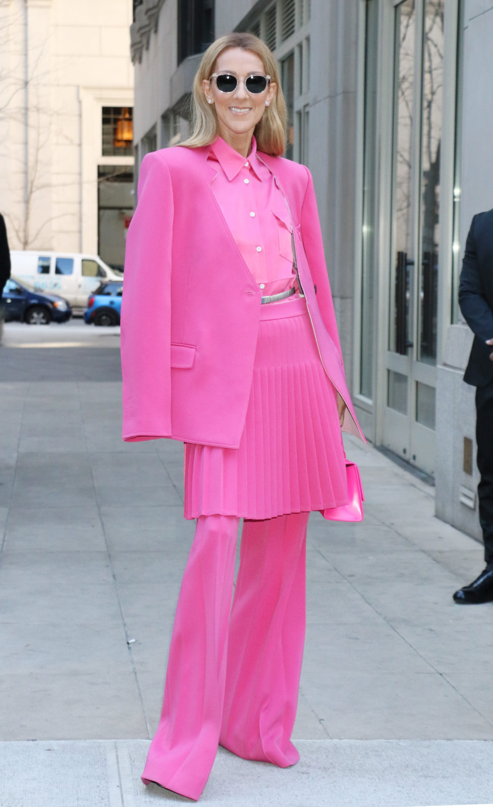 celine-dion-pink-power-suit