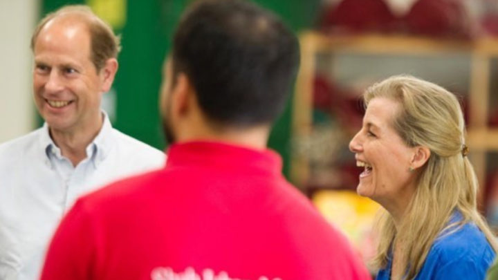 Sophie Wessex looked lovely as she joined her husband for volunteering duties to help pack food parcels for those in need. Source: Instagram/ The Royal Family