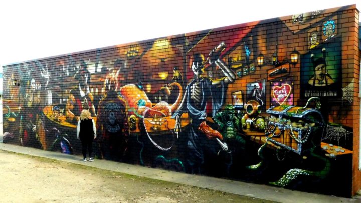 'Heesco Town' street art in Yarram